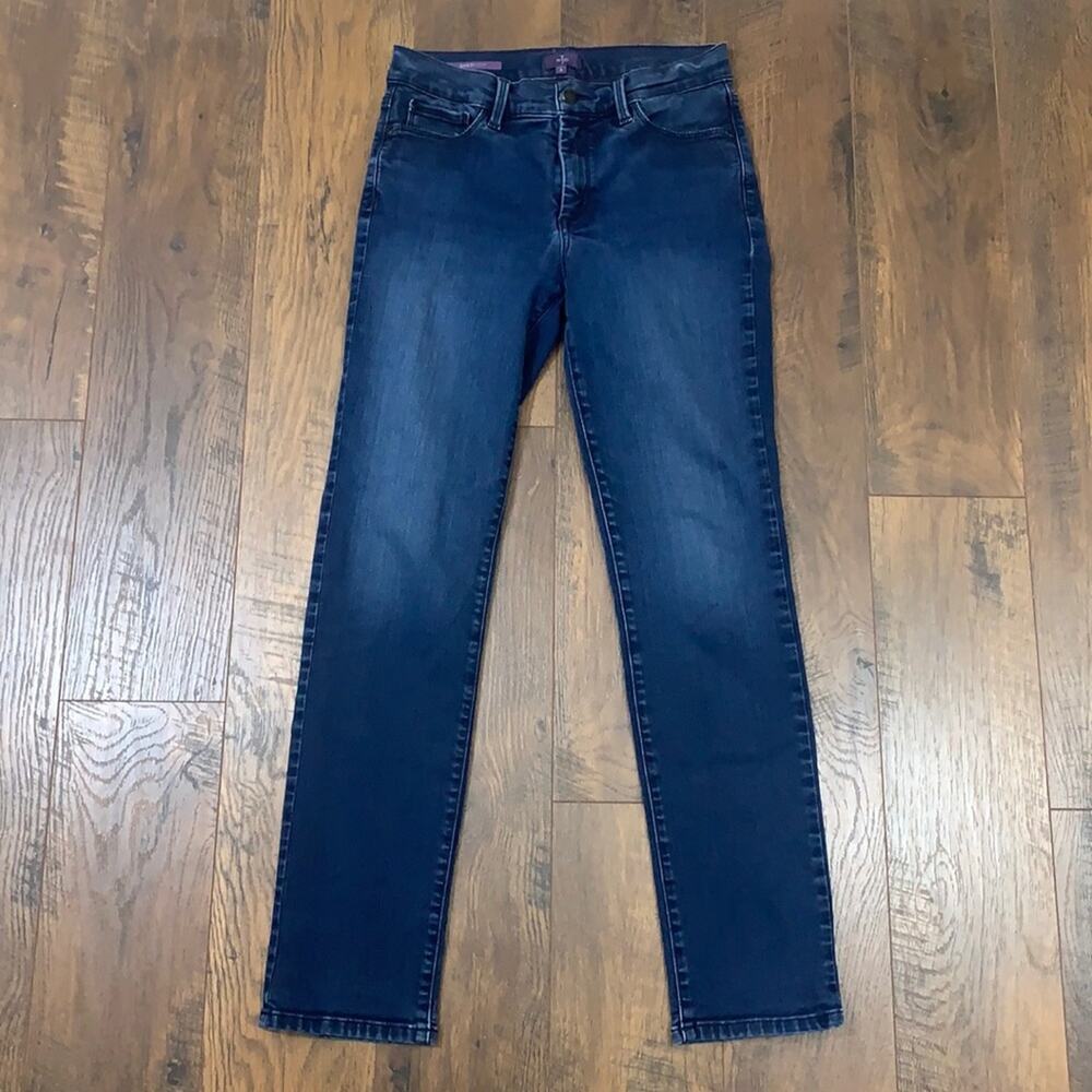 NYDJ Sheri Slim Leg LiftXTuck Stretchy Dark Wash Jeans